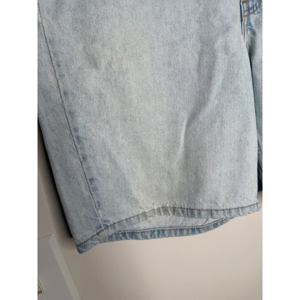 Vintage 90s Levis 550 Relaxed Fit Denim Shorts Light Wash Orange Tab Mens 36